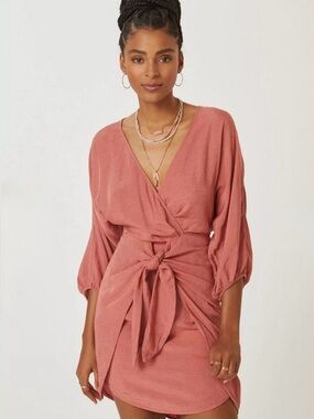 Anthropologie Wrap Mini Dress